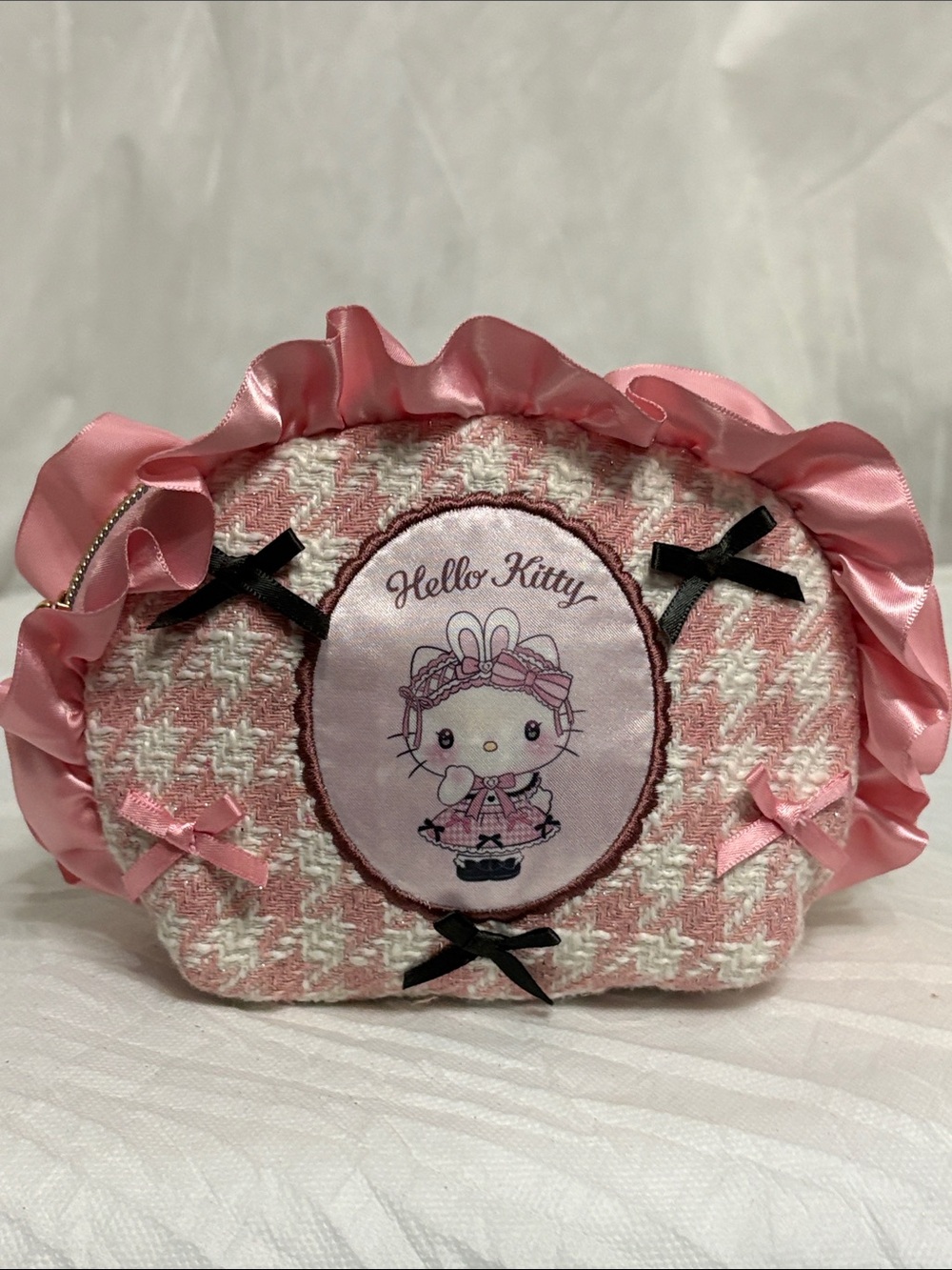 Hello Kitty Ruffle Cosmetic Pouch